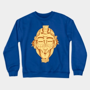 Terracotta African Mask 5 Crewneck Sweatshirt